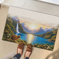 New Zealand Flag Rubber Doormat Scenic Nature
