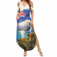 New Zealand Flag Summer Maxi Dress Scenic Nature LT05 Women Multicolor - Polynesian Pride