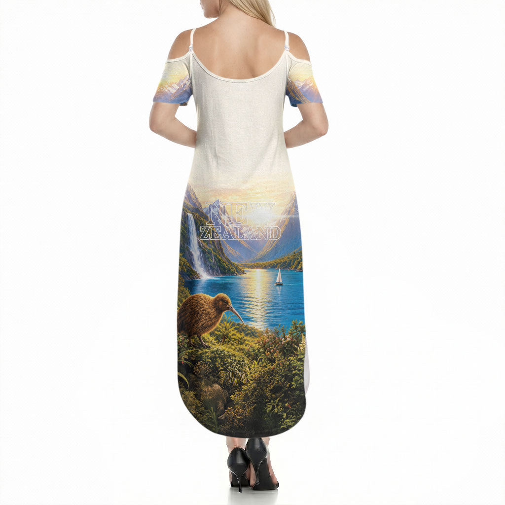 New Zealand Flag Summer Maxi Dress Scenic Nature LT05 - Polynesian Pride