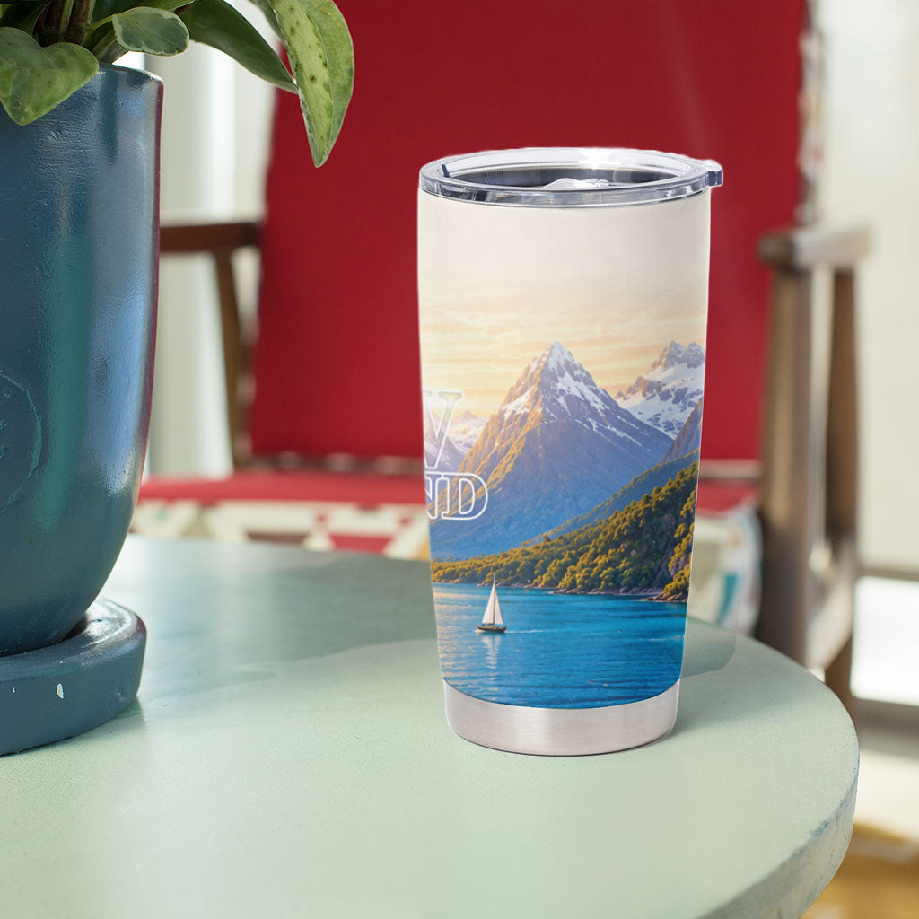 New Zealand Flag Tumbler Cup Scenic Nature LT05 - Polynesian Pride