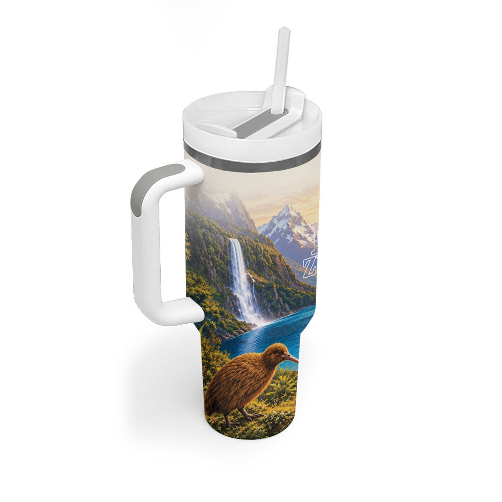 New Zealand Flag Tumbler With Handle Scenic Nature LT05 - Polynesian Pride