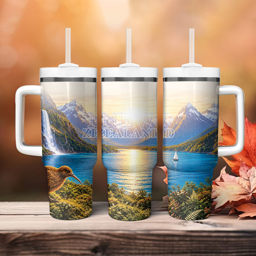 New Zealand Flag Tumbler With Handle Scenic Nature LT05 - Polynesian Pride