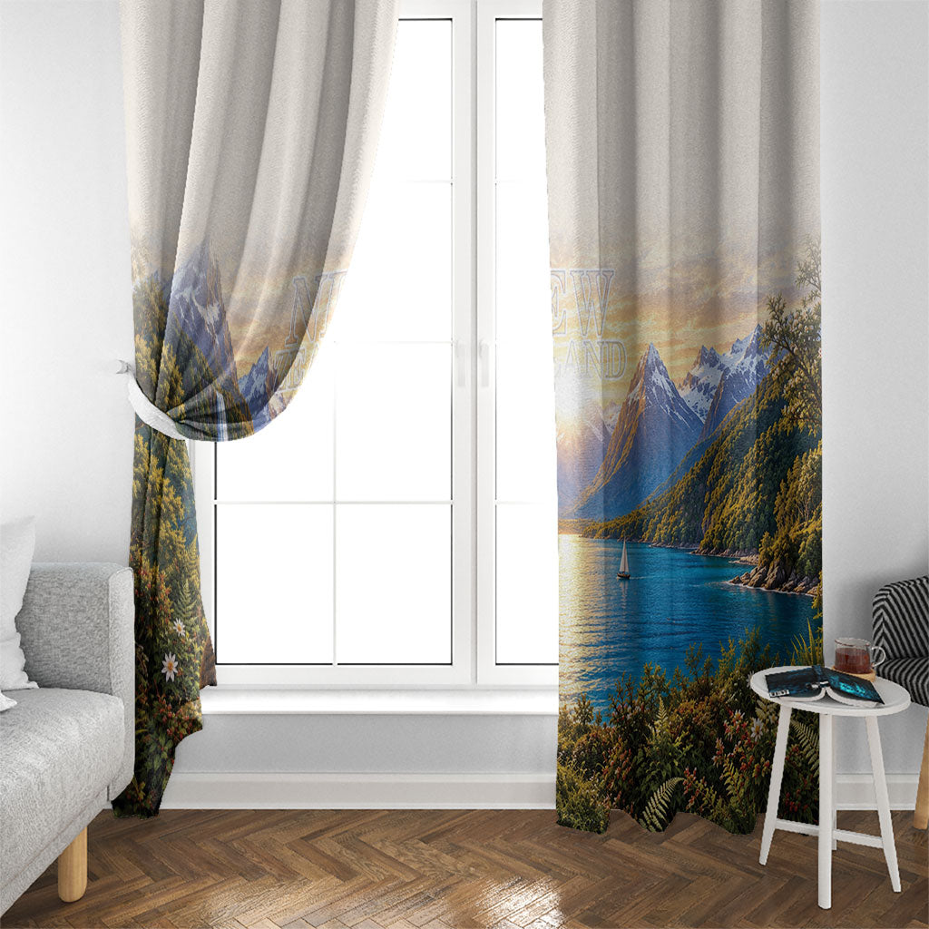 New Zealand Flag Window Curtain Scenic Nature LT05 - Polynesian Pride