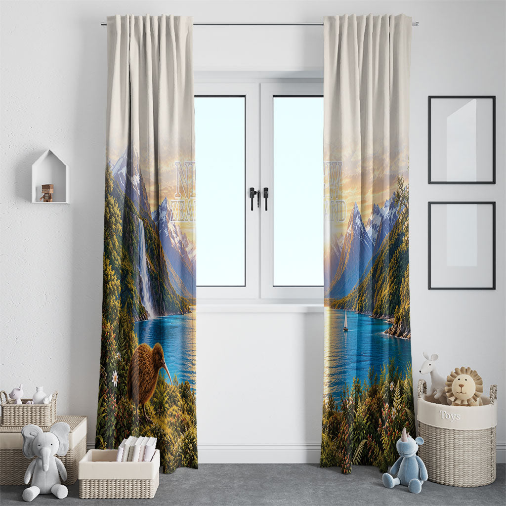 New Zealand Flag Window Curtain Scenic Nature LT05 - Polynesian Pride