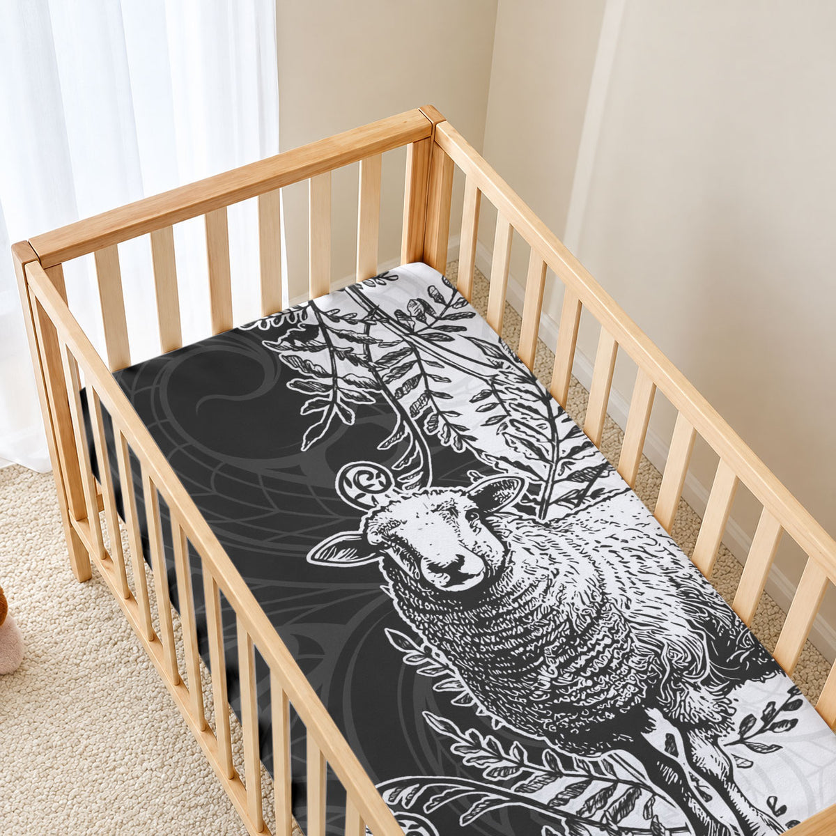 New Zealand Aotearoa Hipi Baby Bed Cover Maori Pattern