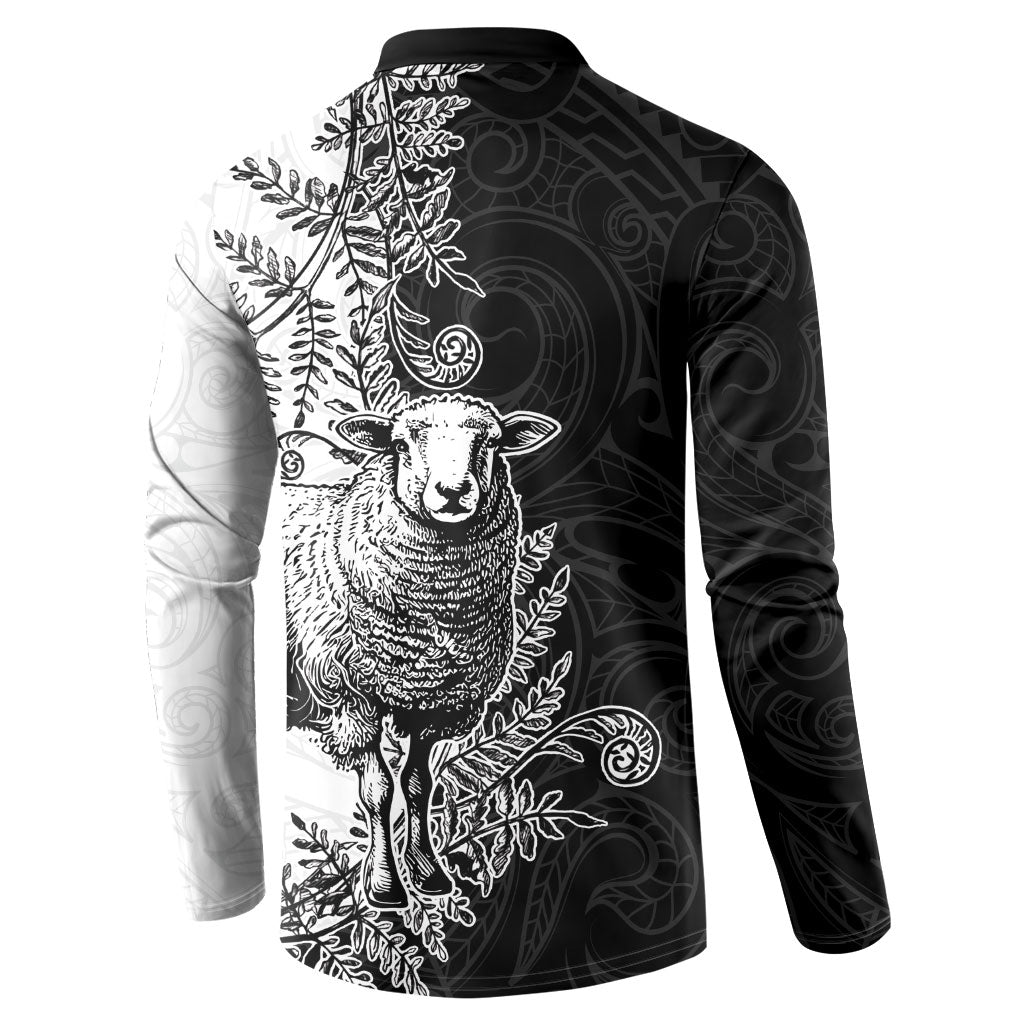 New Zealand Aotearoa Hipi Button Sweatshirt Maori Pattern