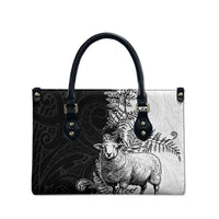 New Zealand Aotearoa Hipi Leather Bag Maori Pattern