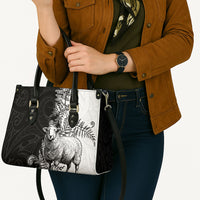 New Zealand Aotearoa Hipi Leather Bag Maori Pattern