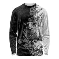 New Zealand Aotearoa Hipi Long Sleeve Shirt Maori Pattern