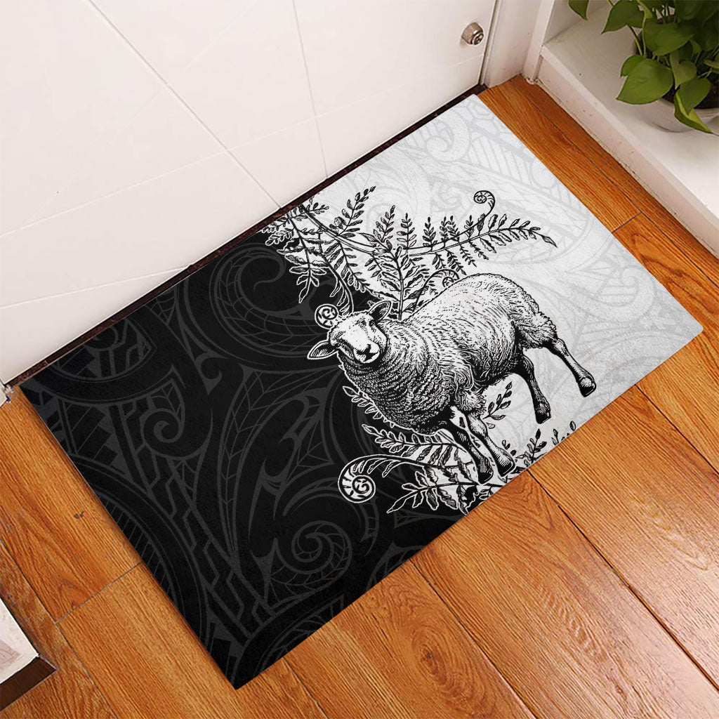 New Zealand Aotearoa Hipi Rubber Doormat Maori Pattern