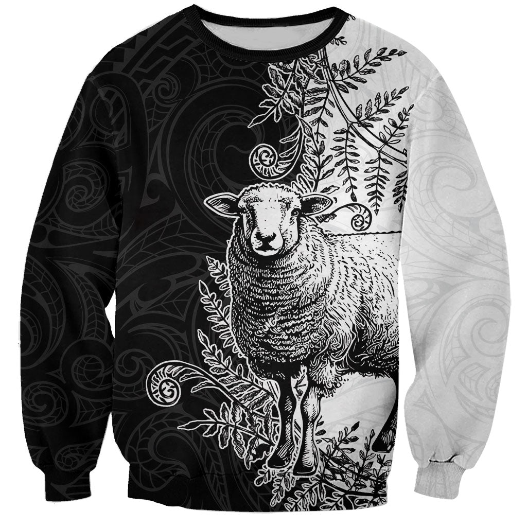 New Zealand Aotearoa Hipi Sweatshirt Maori Pattern LT05 Unisex Black - Polynesian Pride