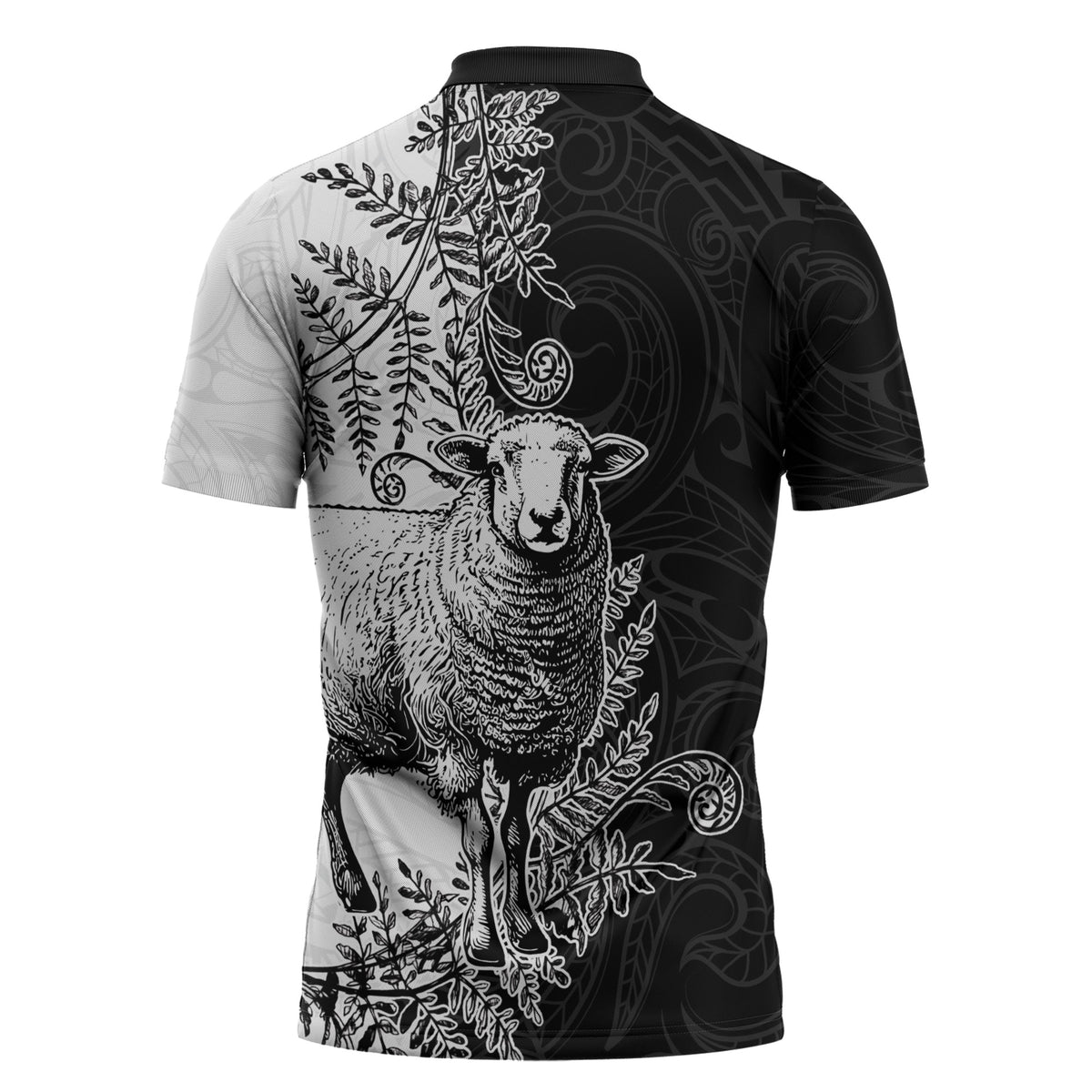 New Zealand Aotearoa Hipi Zipper Polo Shirt Maori Pattern LT05 - Polynesian Pride