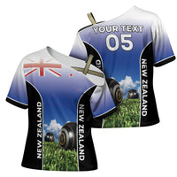Custom New Zealand Lawn Bowls Cross Shoulder Shirt Unique Style LT05 - Polynesian Pride