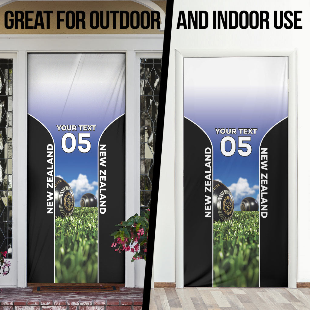 Custom New Zealand Lawn Bowls Door Cover Unique Style LT05 - Polynesian Pride