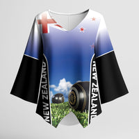 Custom New Zealand Lawn Bowls Kimono Sleeve Blouse Unique Style LT05 Female Multicolor - Polynesian Pride