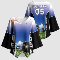 Custom New Zealand Lawn Bowls Kimono Sleeve Blouse Unique Style LT05 - Polynesian Pride