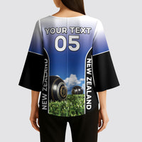 Custom New Zealand Lawn Bowls Kimono Sleeve Blouse Unique Style LT05 - Polynesian Pride