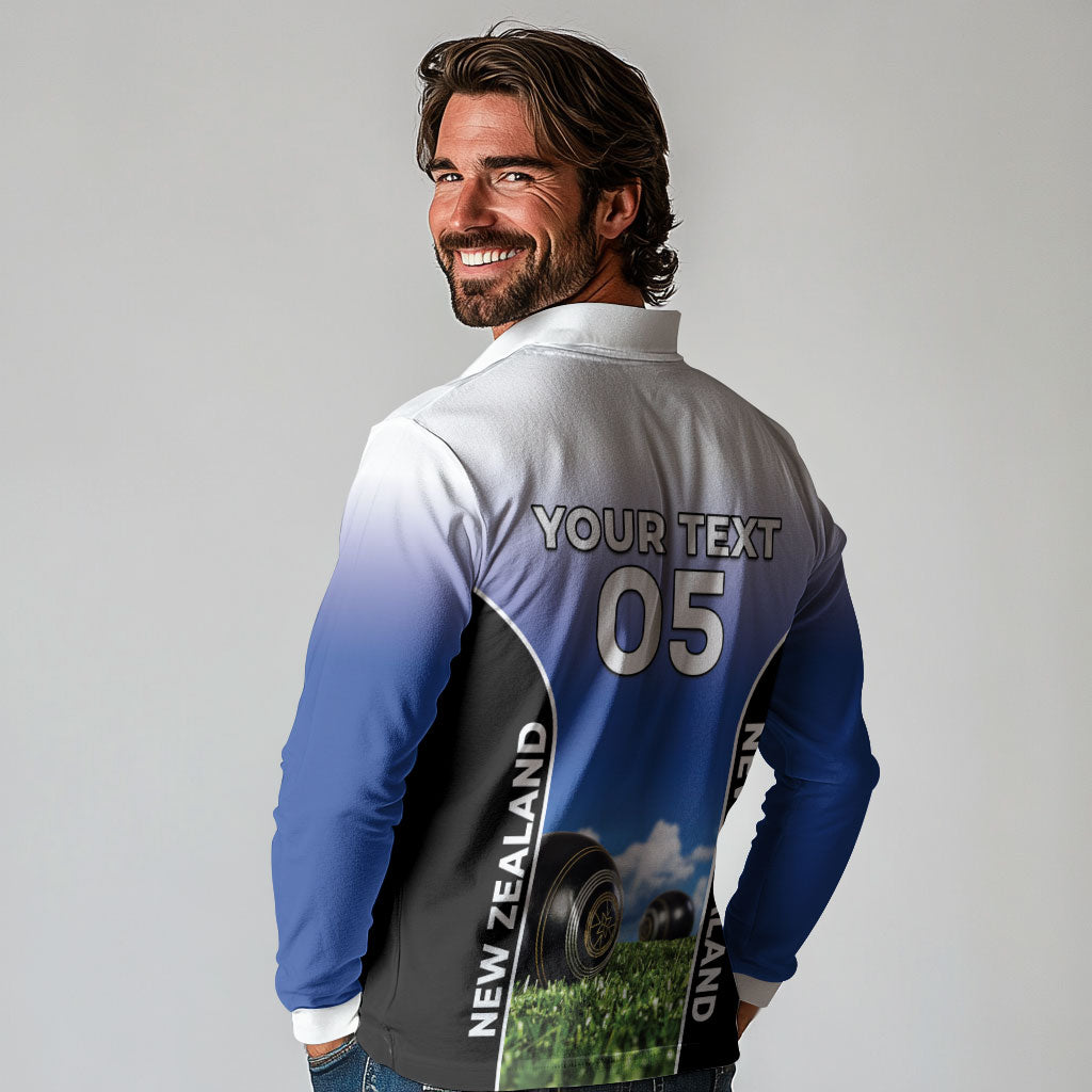 Custom New Zealand Lawn Bowls Long Sleeve Polo Shirt Unique Style LT05 - Polynesian Pride