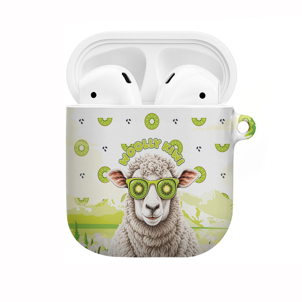 New Zealand Funny Woolly Kiwi Sheep AirPods Case LT05 White - Polynesian Pride