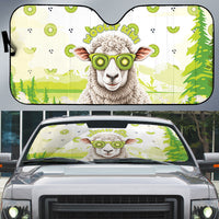 New Zealand Funny Woolly Kiwi Sheep Auto Sun Shade LT05 White - Polynesian Pride