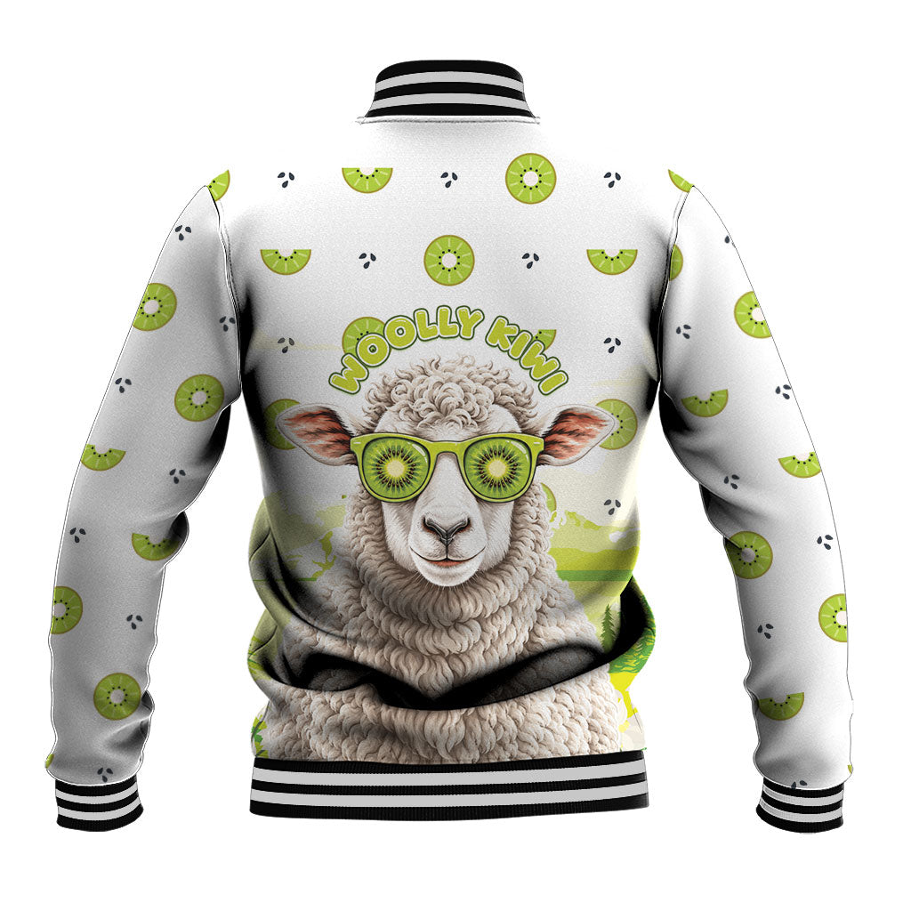New Zealand Funny Woolly Kiwi Sheep Baseball Jacket