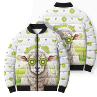 New Zealand Funny Woolly Kiwi Sheep Bomber Puffer Jacket LT05 - Polynesian Pride