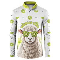 New Zealand Funny Woolly Kiwi Sheep Button Sweatshirt