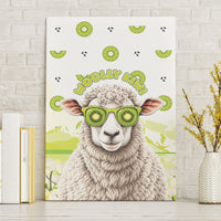 New Zealand Funny Woolly Kiwi Sheep Canvas Wall Art LT05 Without Frame White - Polynesian Pride