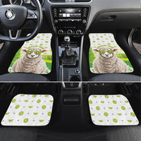 New Zealand Funny Woolly Kiwi Sheep Car Mats LT05 Set 4pcs White - Polynesian Pride