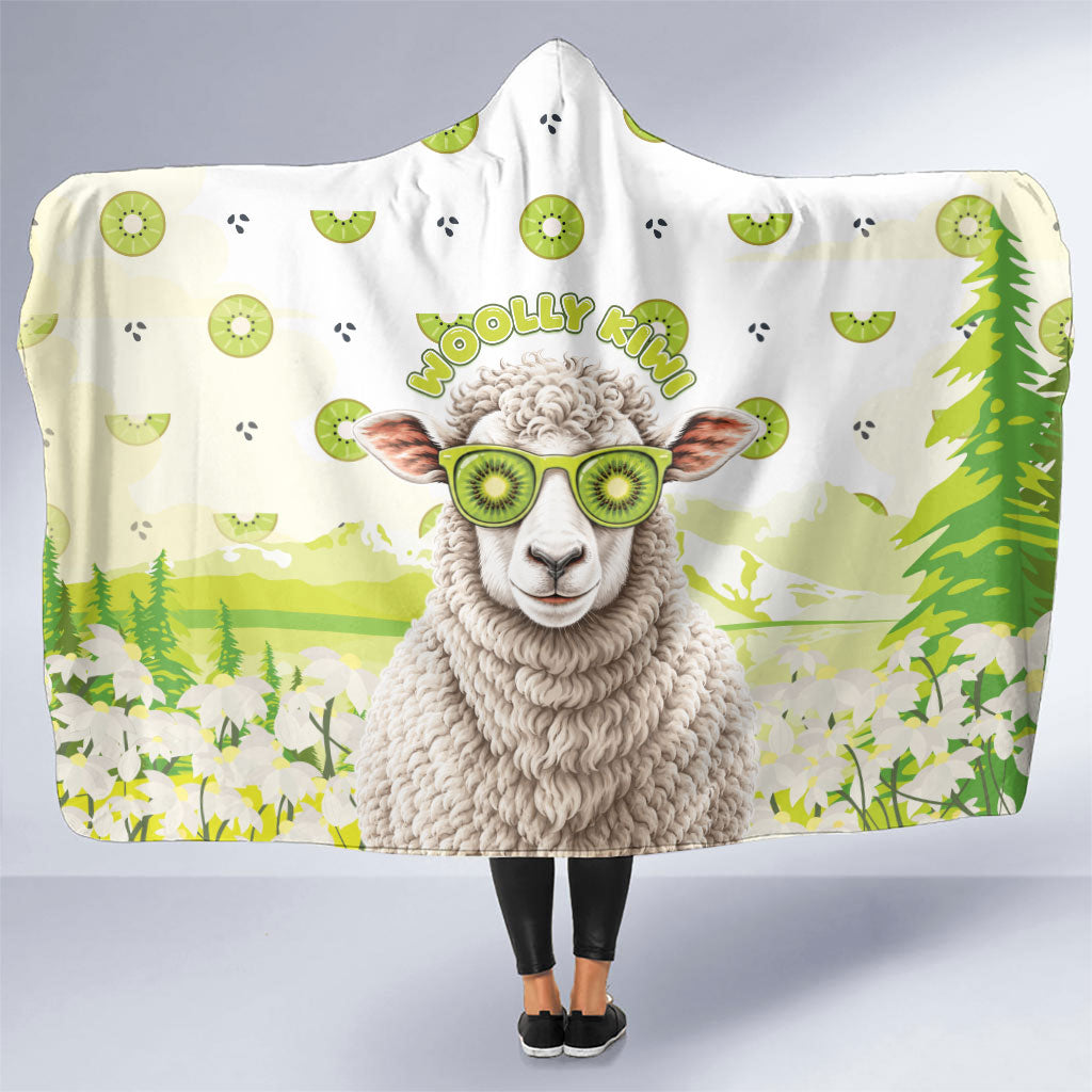 New Zealand Funny Woolly Kiwi Sheep Hooded Blanket LT05 One Size White - Polynesian Pride