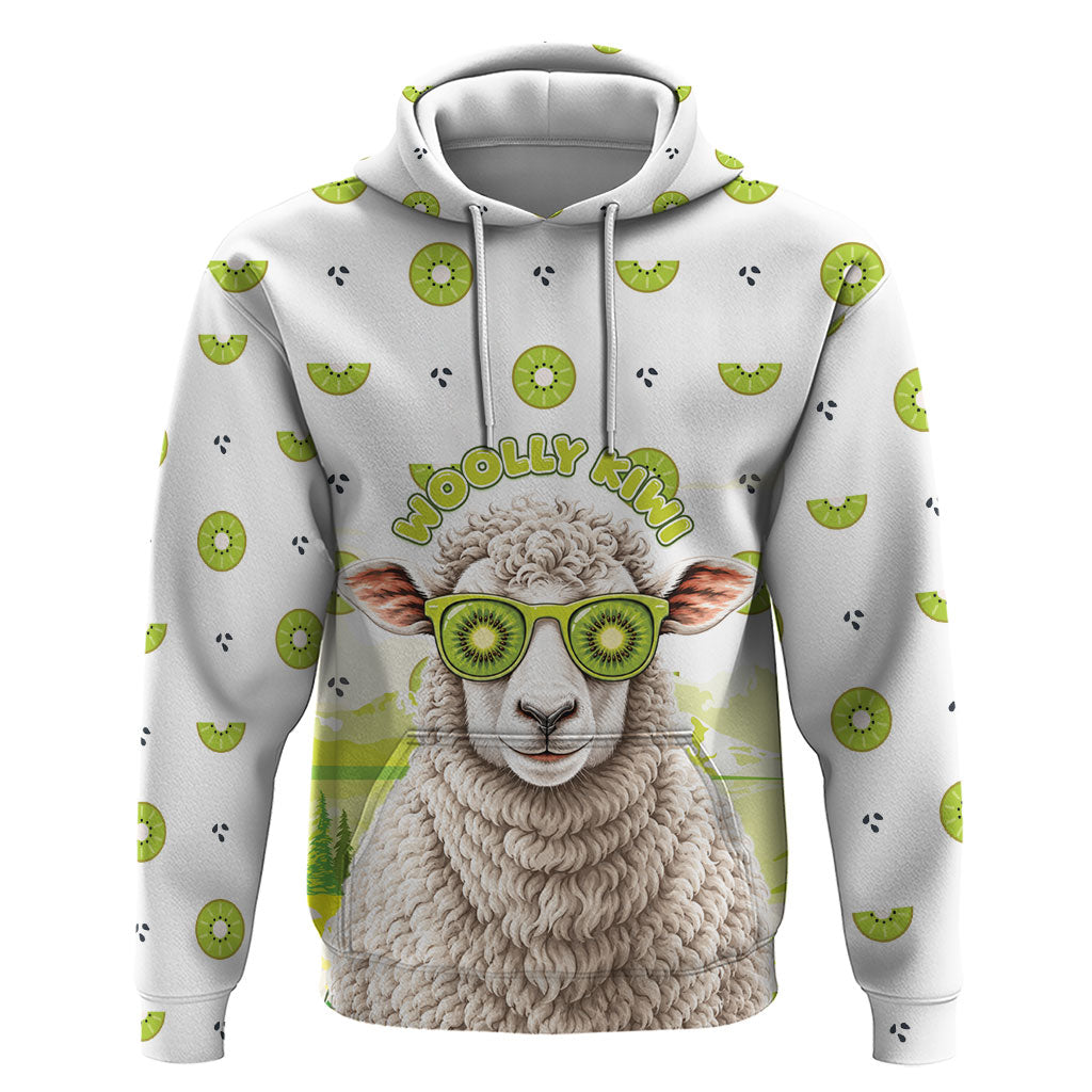 New Zealand Funny Woolly Kiwi Sheep Hoodie LT05 Pullover Hoodie White - Polynesian Pride