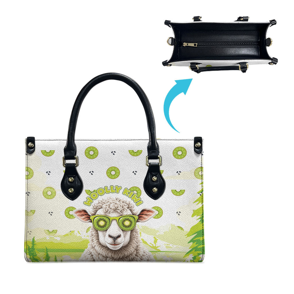 New Zealand Funny Woolly Kiwi Sheep Leather Bag LT05 - Polynesian Pride