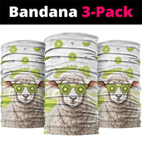 New Zealand Funny Woolly Kiwi Sheep Neck Gaiter LT05 package One Size: 25*50cm White - Polynesian Pride