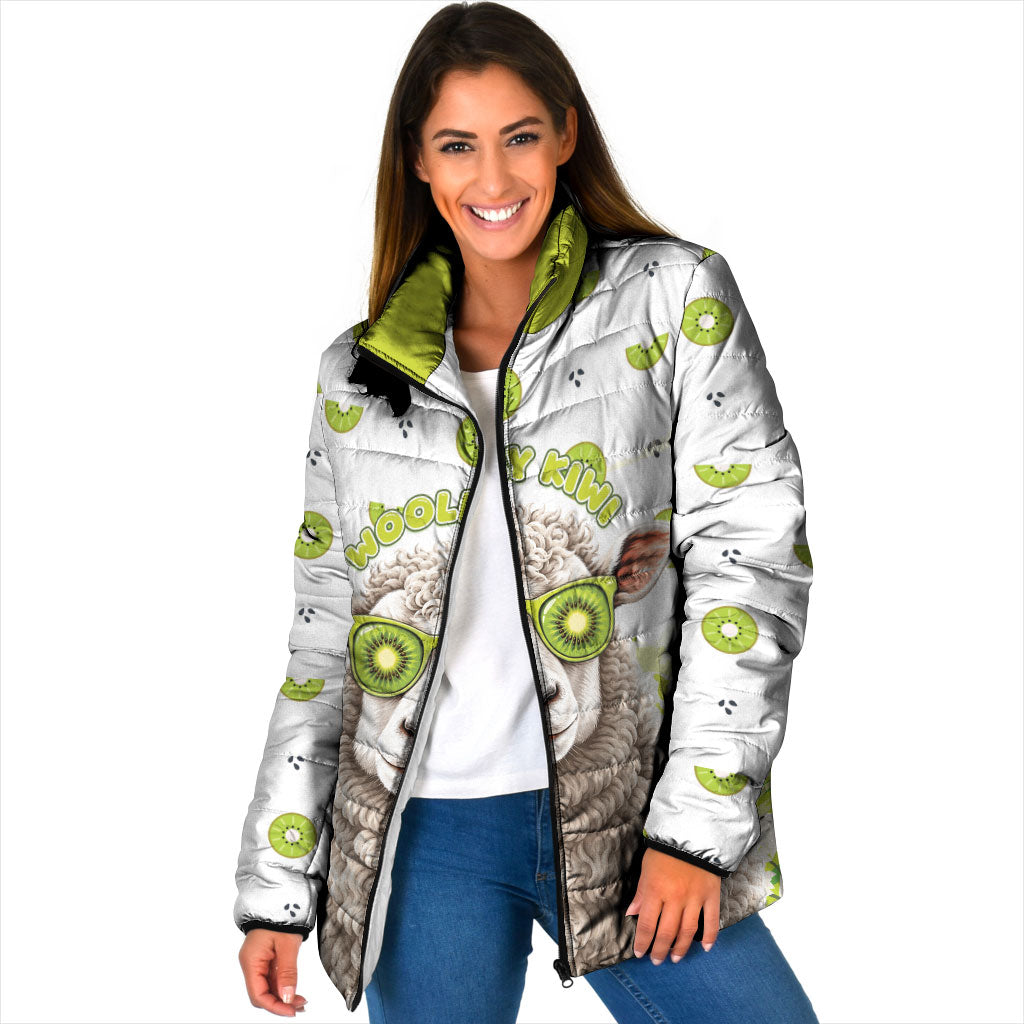 New Zealand Funny Woolly Kiwi Sheep Padded Jacket