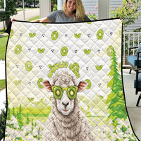New Zealand Funny Woolly Kiwi Sheep Quilt LT05 White - Polynesian Pride