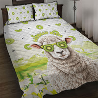New Zealand Funny Woolly Kiwi Sheep Quilt Bed Set LT05 White - Polynesian Pride
