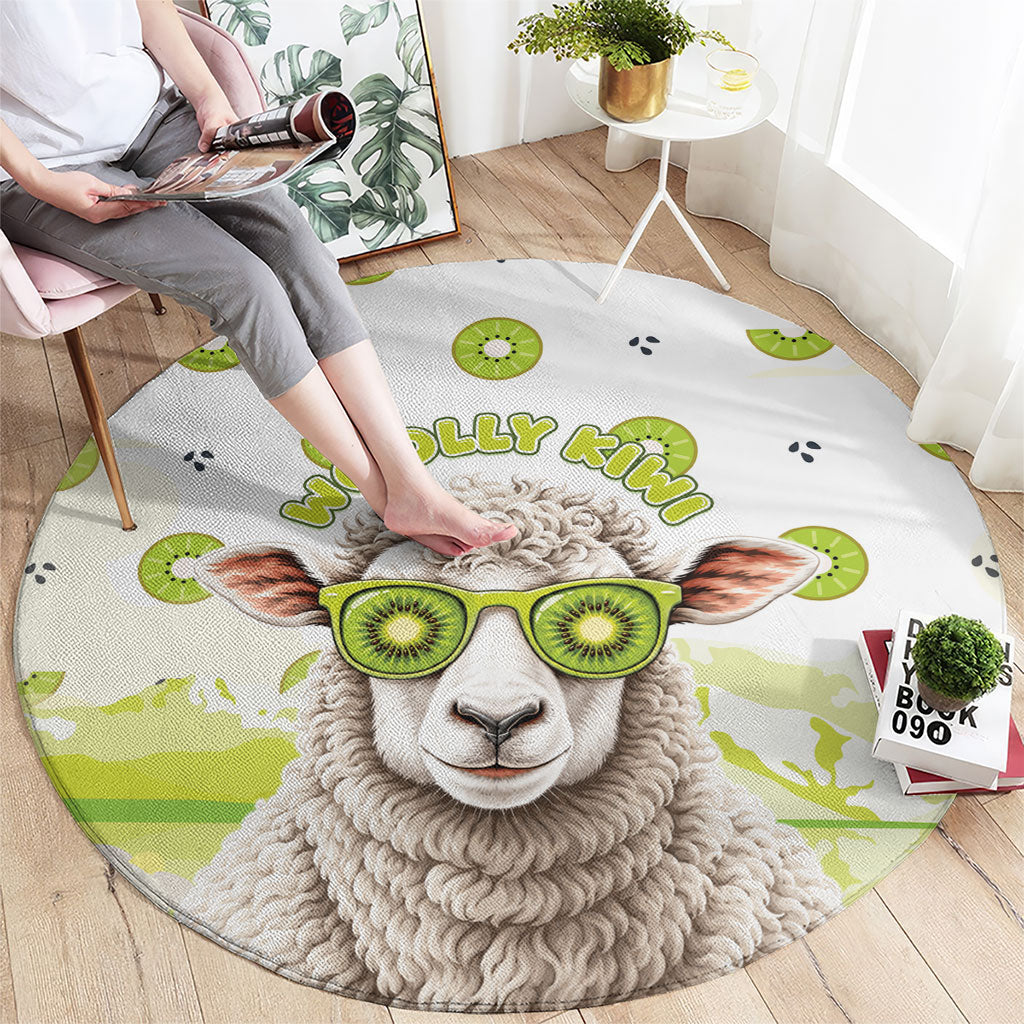 New Zealand Funny Woolly Kiwi Sheep Round Carpet LT05 - Polynesian Pride