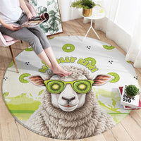 New Zealand Funny Woolly Kiwi Sheep Round Carpet LT05 - Polynesian Pride