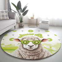 New Zealand Funny Woolly Kiwi Sheep Round Carpet LT05 - Polynesian Pride