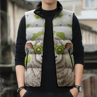 New Zealand Funny Woolly Kiwi Sheep Sleeveless Puffer Jacket LT05 - Polynesian Pride