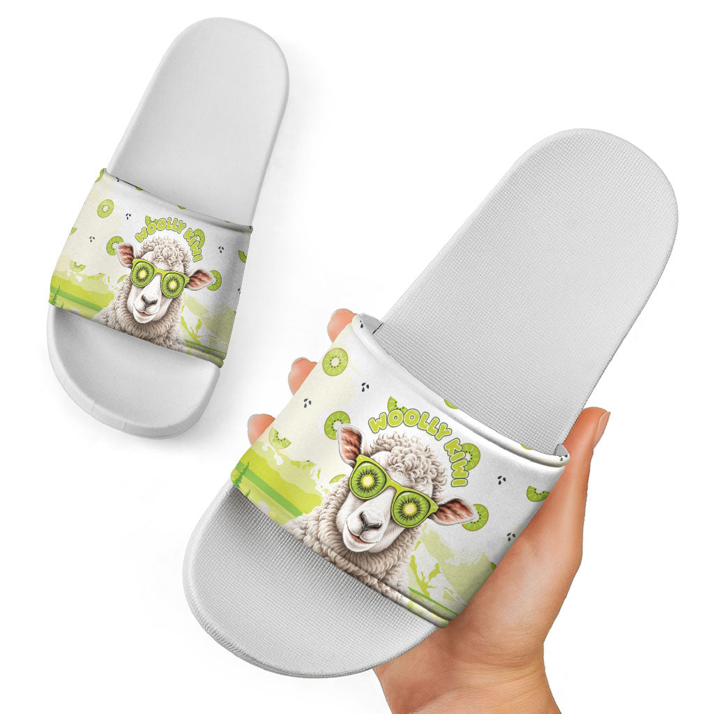 New Zealand Funny Woolly Kiwi Sheep Slide Sandals LT05 - Polynesian Pride