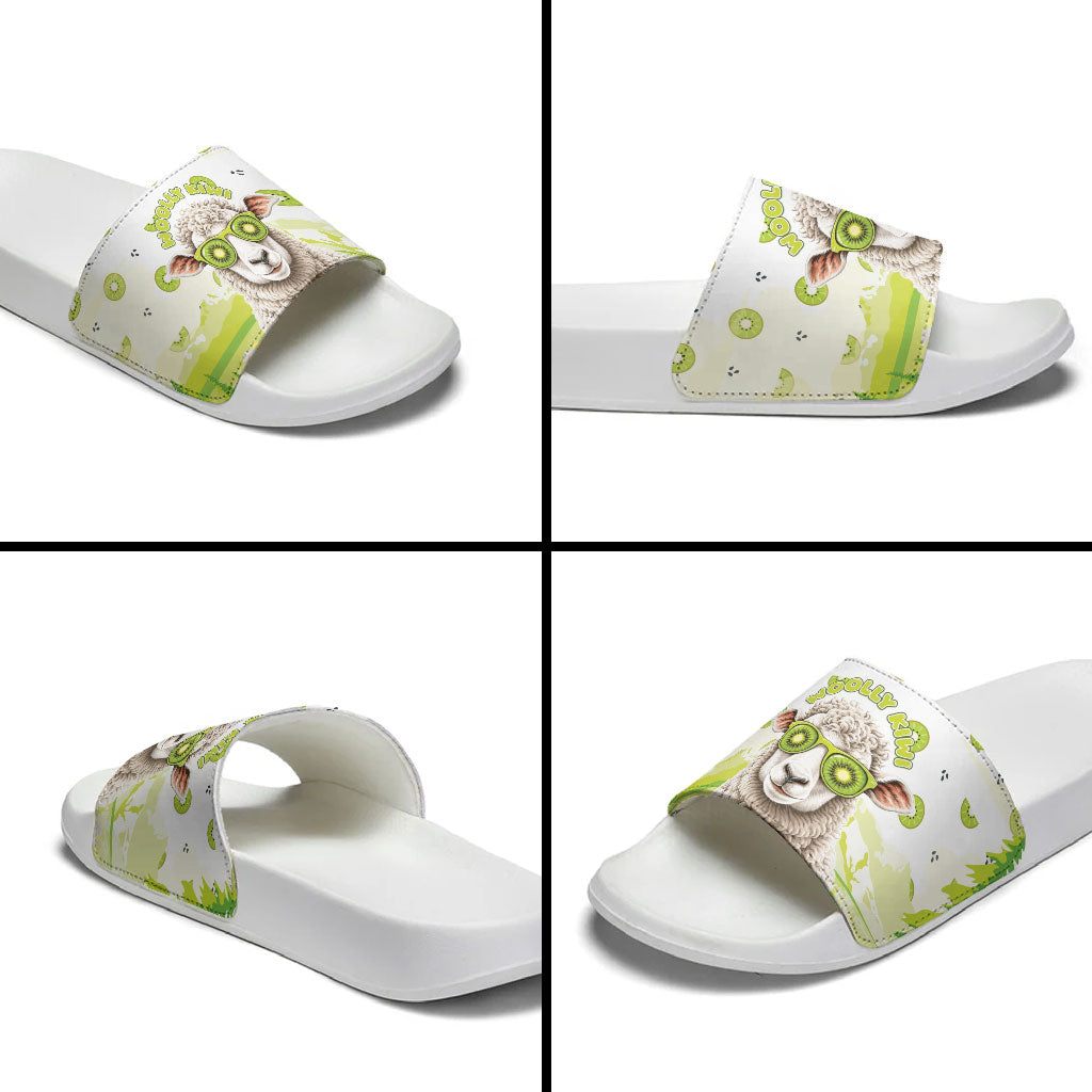 New Zealand Funny Woolly Kiwi Sheep Slide Sandals LT05 - Polynesian Pride