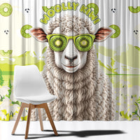 New Zealand Funny Woolly Kiwi Sheep Window Curtain LT05 - Polynesian Pride