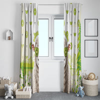 New Zealand Funny Woolly Kiwi Sheep Window Curtain LT05 - Polynesian Pride
