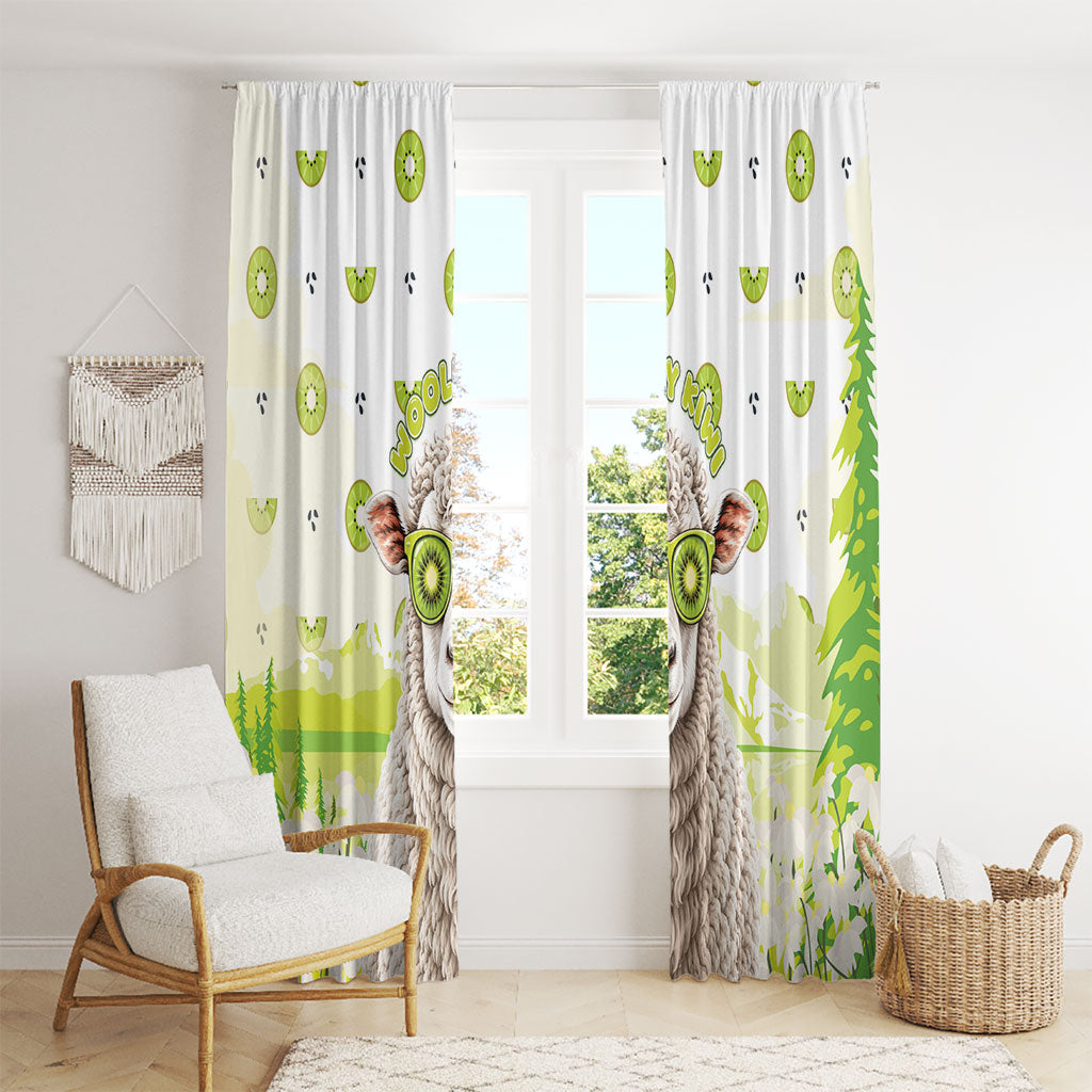 New Zealand Funny Woolly Kiwi Sheep Window Curtain LT05 - Polynesian Pride