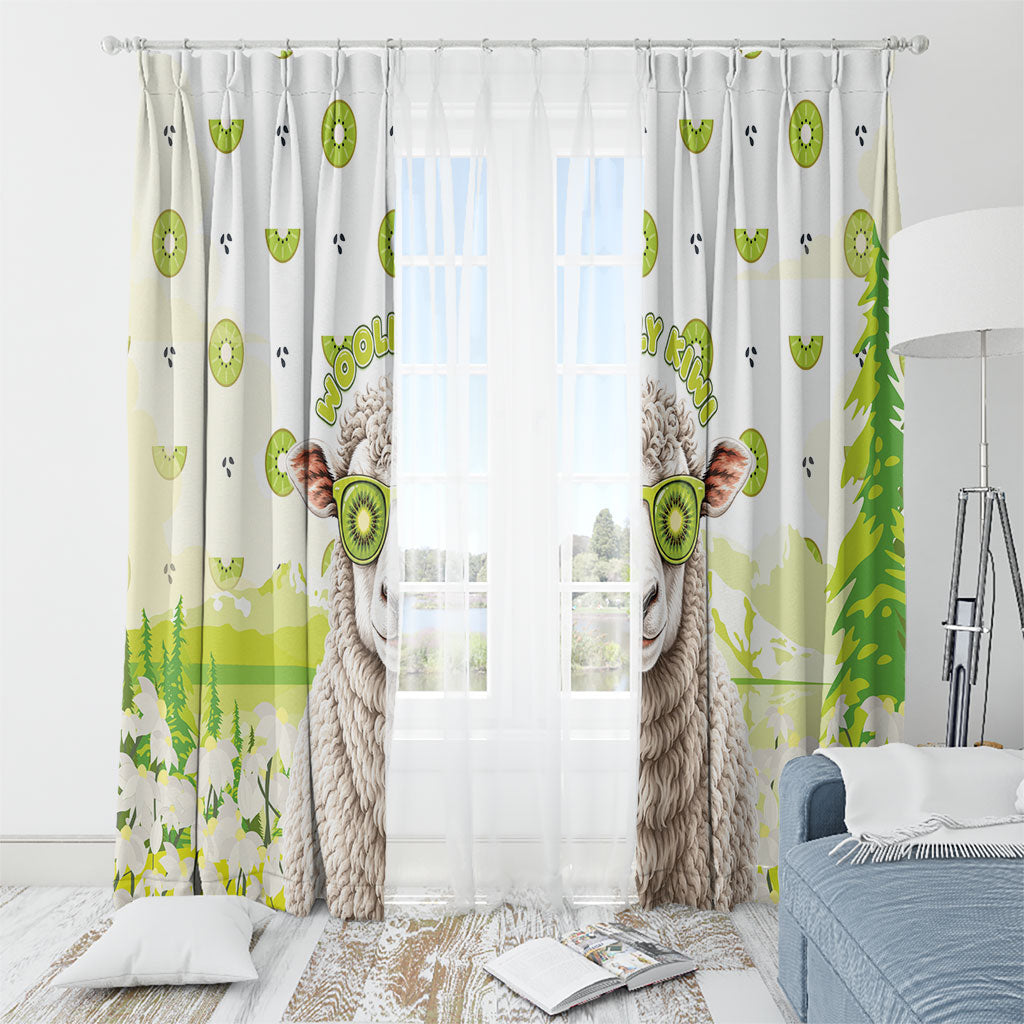 New Zealand Funny Woolly Kiwi Sheep Window Curtain LT05 - Polynesian Pride
