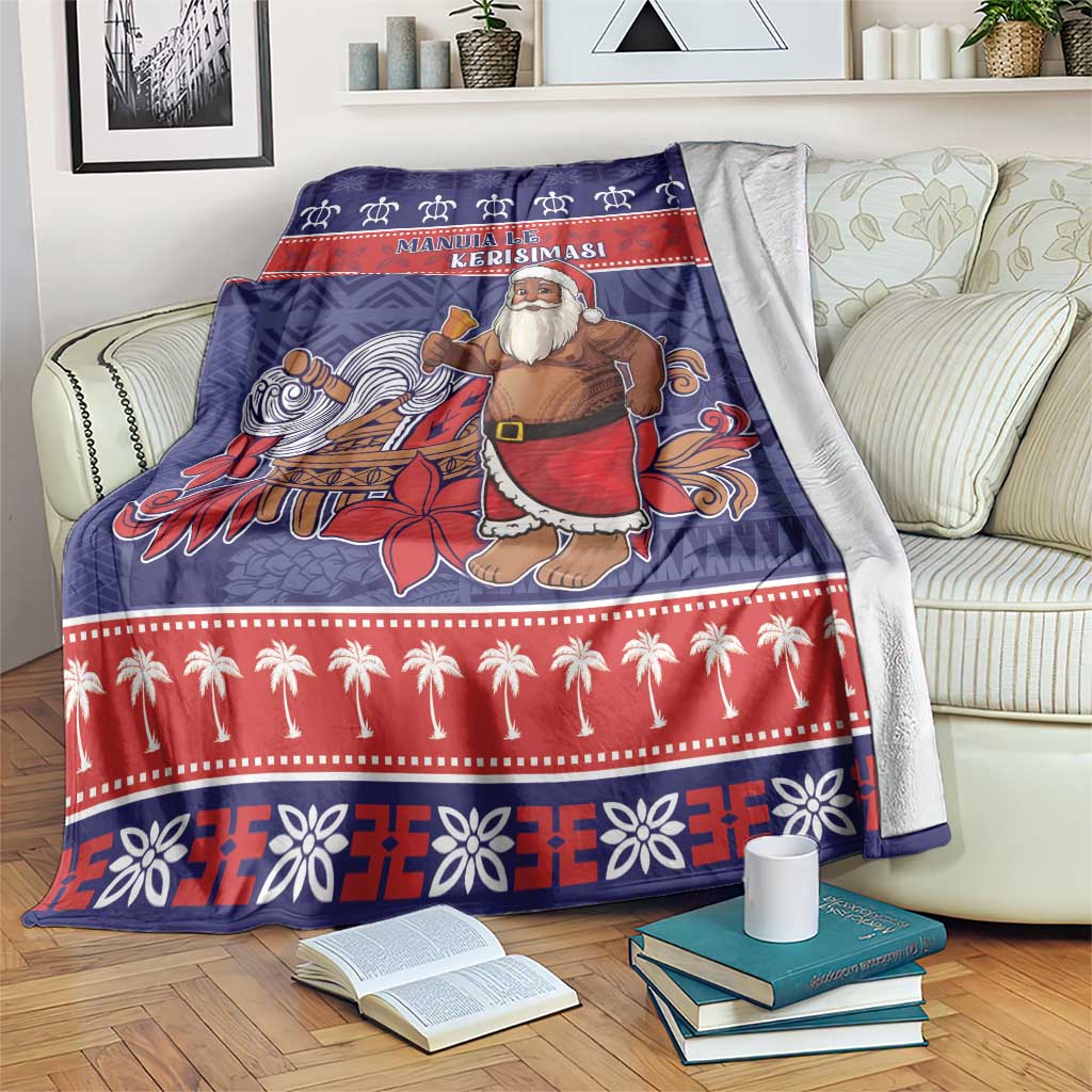 Samoa Christmas Blanket Samoan Santa Claus Manuia Le Kerisimasi