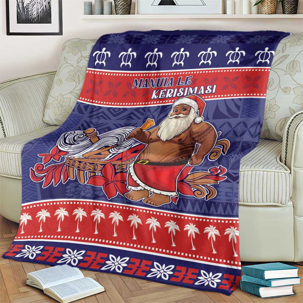 Samoa Christmas Blanket Samoan Santa Claus Manuia Le Kerisimasi
