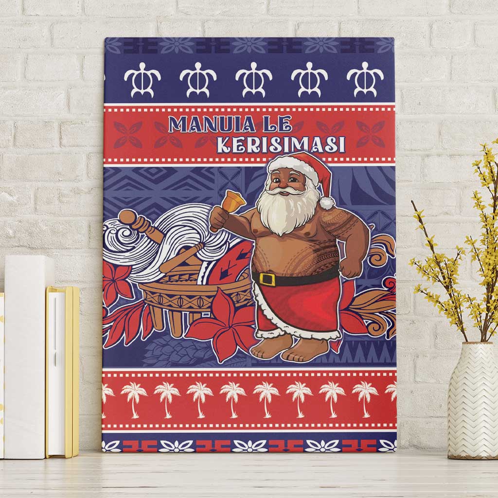 Samoa Christmas Canvas Wall Art Samoan Santa Claus Manuia Le Kerisimasi