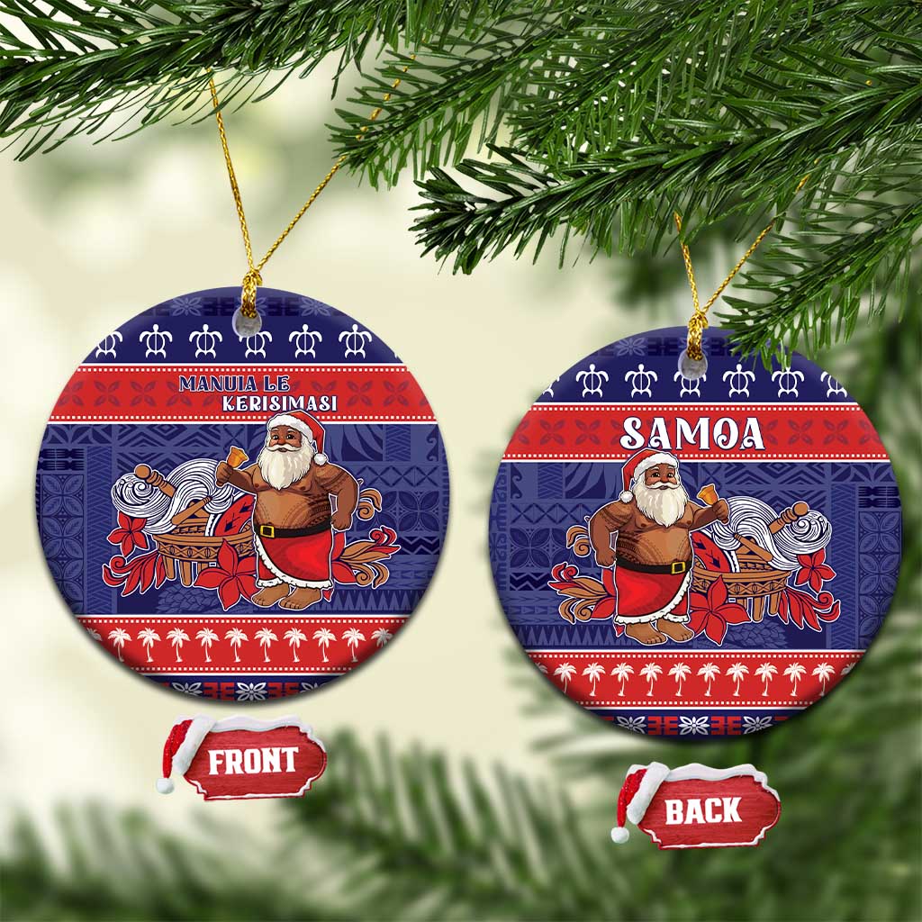 Samoa Christmas Ceramic Ornament Samoan Santa Claus Manuia Le Kerisimasi